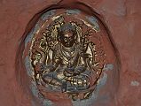 Mustang 02 07-5 Rangbyung Cave Many Guru Rinpoche Padmasambhava Carving Close Up